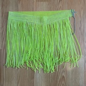 Neon green party rave gem stone skirt belt